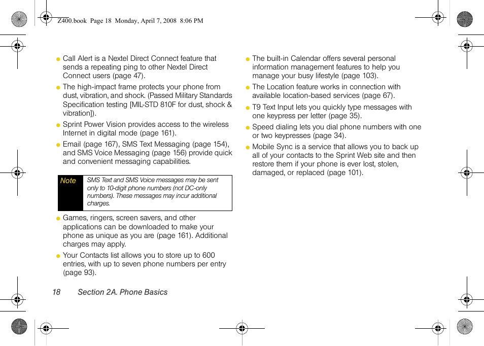 Samsung Z400 User Manual | Page 34 / 213