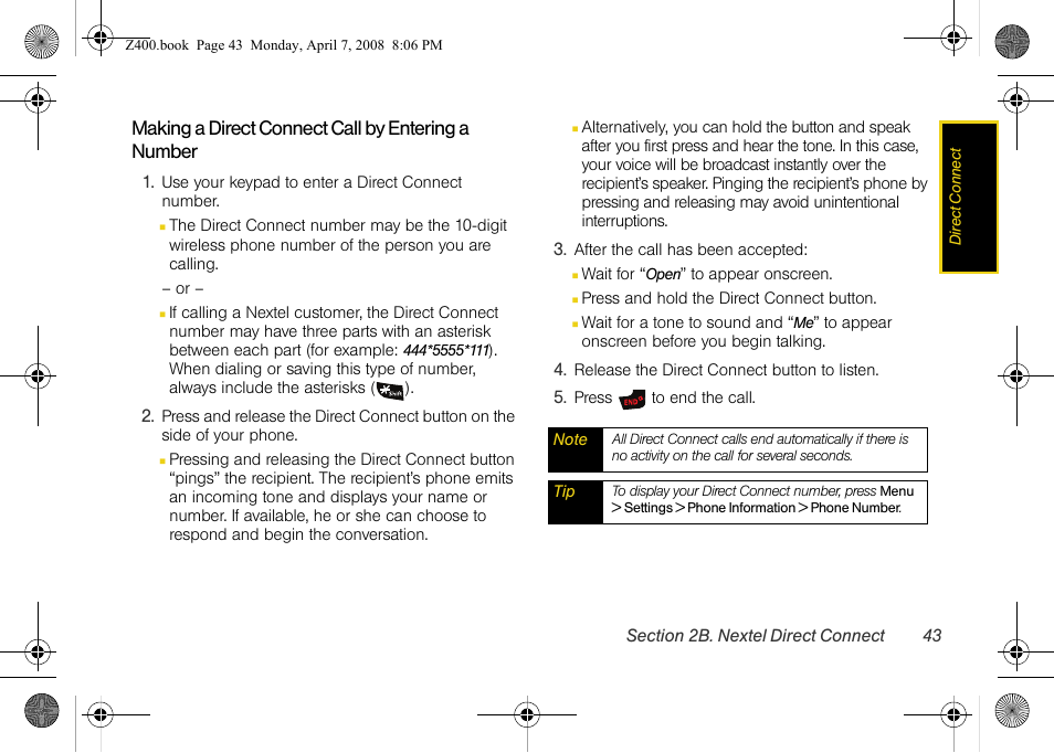 Samsung Z400 User Manual | Page 59 / 213