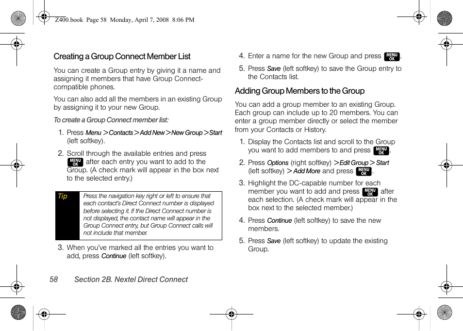 Samsung Z400 User Manual | Page 74 / 213