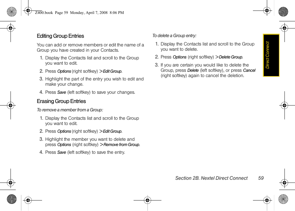 Samsung Z400 User Manual | Page 75 / 213