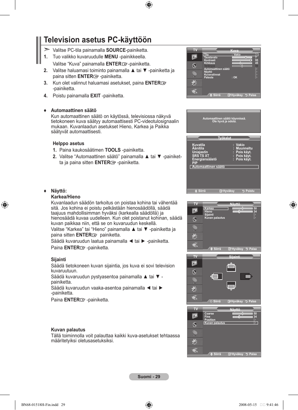 Television asetus pc-käyttöön | Samsung BN68-01518H-00 User Manual | Page 171 / 177