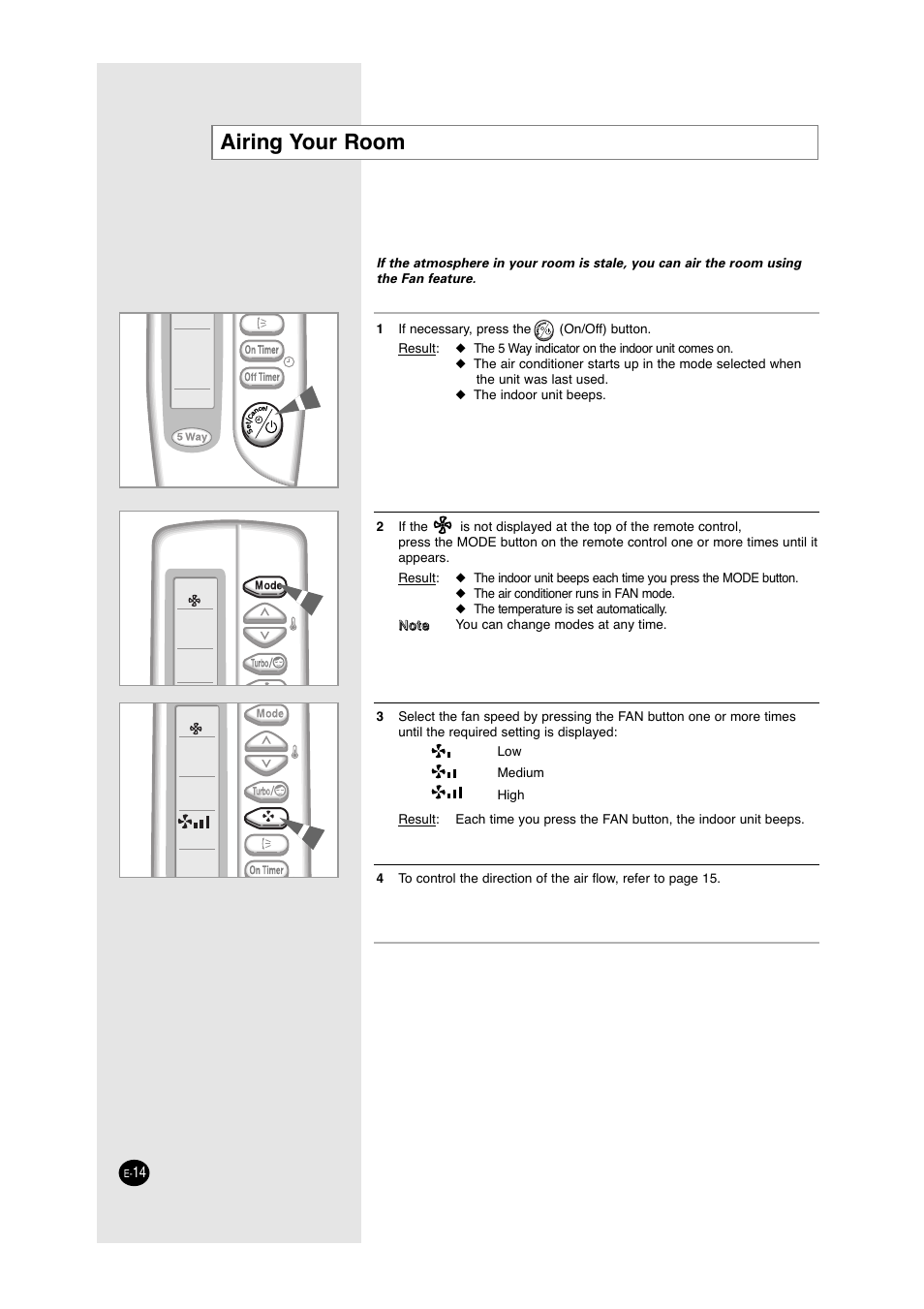 Airing your room | Samsung A6 User Manual | Page 14 / 46
