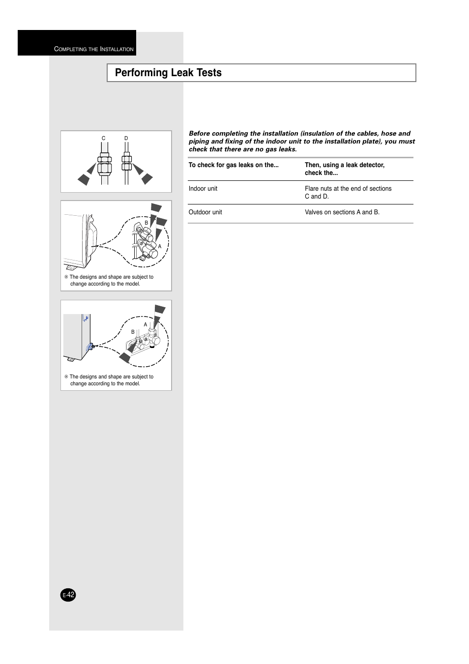 Performing leak tests | Samsung A6 User Manual | Page 42 / 46