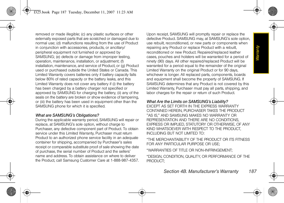Samsung ACE User Manual | Page 202 / 210