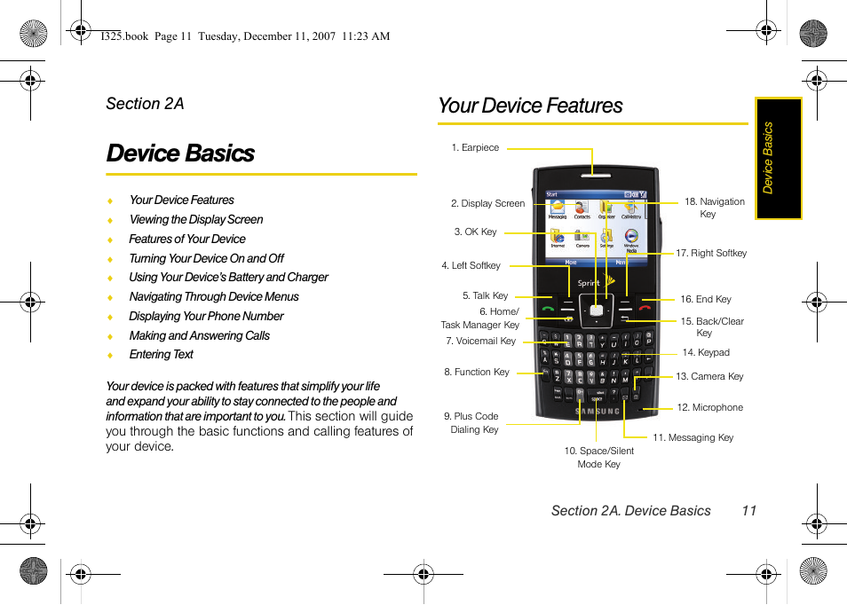 Device basics, Your device features, 2a. device basics | Samsung ACE User Manual | Page 26 / 210