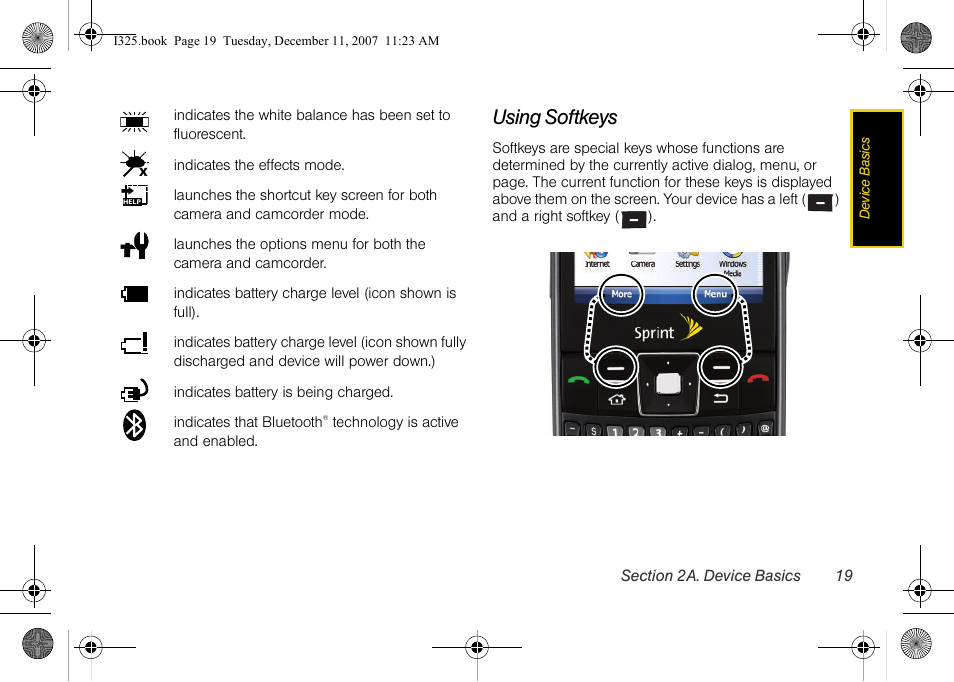 Using softkeys | Samsung ACE User Manual | Page 34 / 210