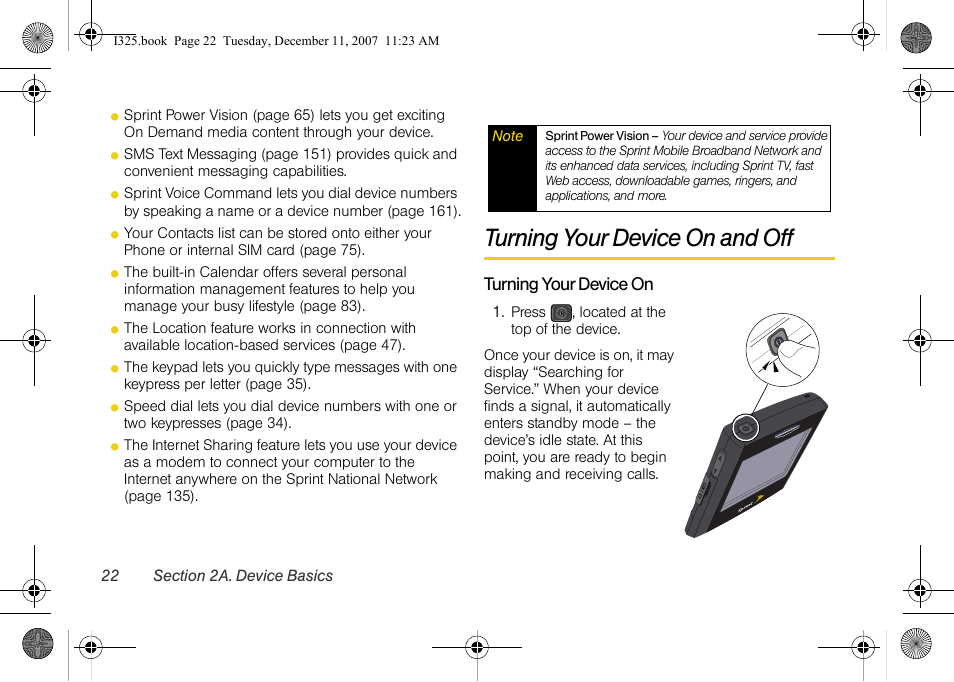 Turning your device on and off, Turning your device on | Samsung ACE User Manual | Page 37 / 210