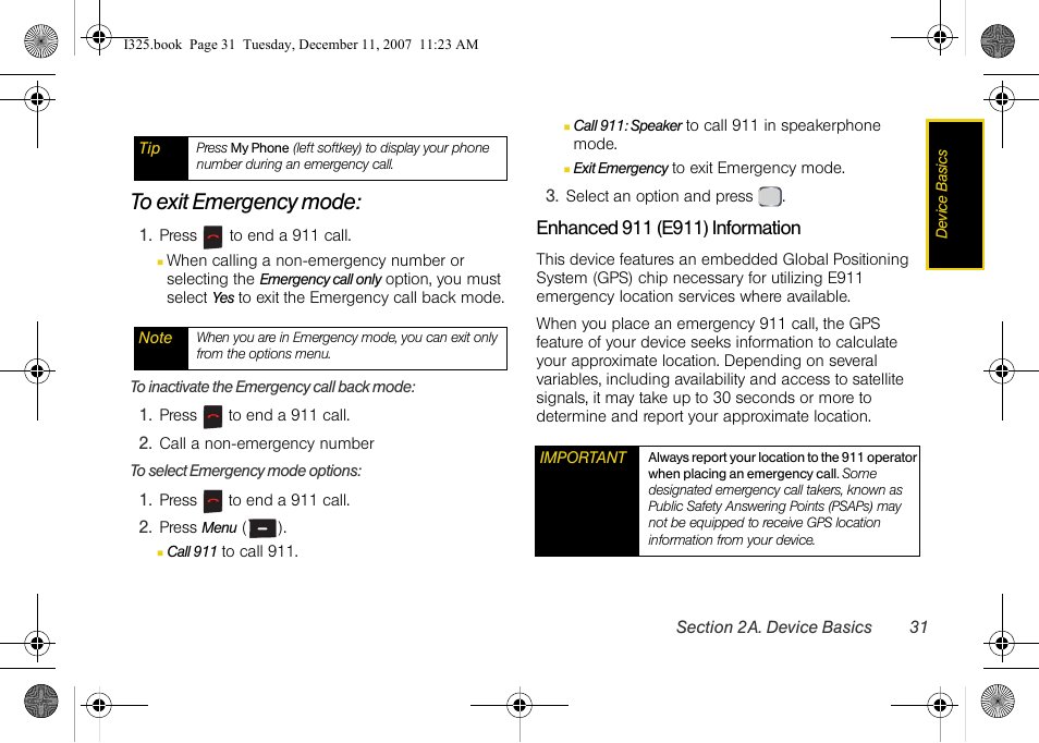 Enhanced 911 (e911) information | Samsung ACE User Manual | Page 46 / 210