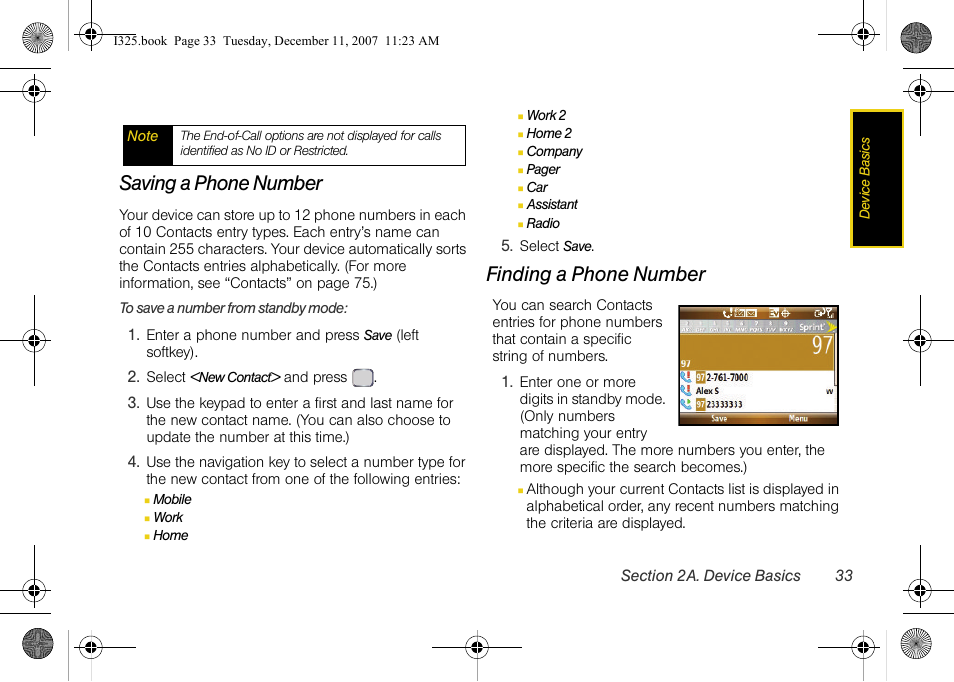 Saving a phone number, Finding a phone number | Samsung ACE User Manual | Page 48 / 210