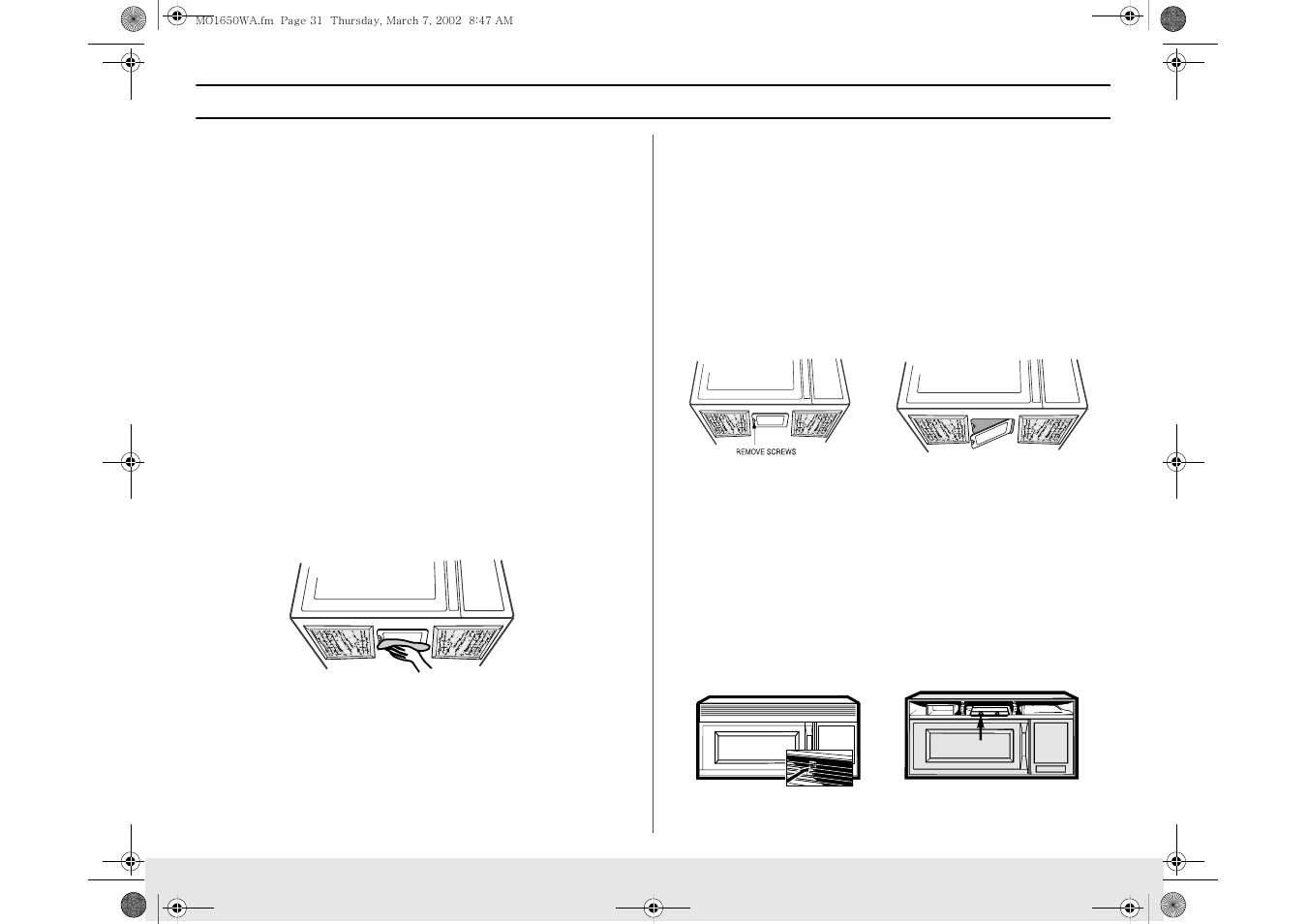 Appendix how to clean the outside, Light bulb replacement | Samsung MO1450WA User Manual | Page 31 / 36