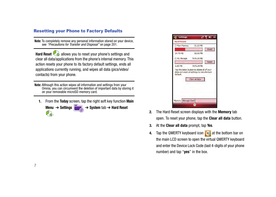 Resetting your phone to factory defaults | Samsung Cell Phone User Manual | Page 10 / 209