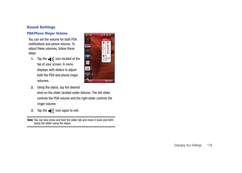 Sound settings | Samsung Cell Phone User Manual | Page 181 / 209
