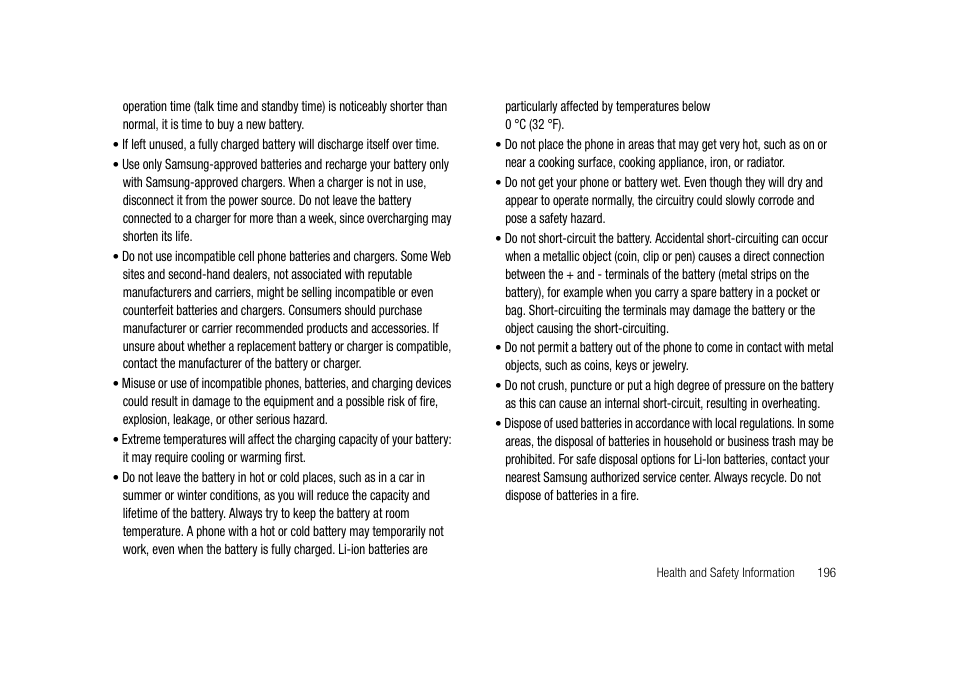 Samsung Cell Phone User Manual | Page 199 / 209