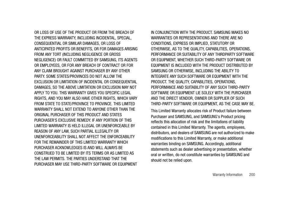 Samsung Cell Phone User Manual | Page 203 / 209