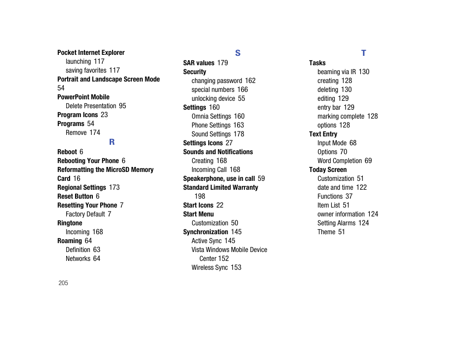 Samsung Cell Phone User Manual | Page 208 / 209