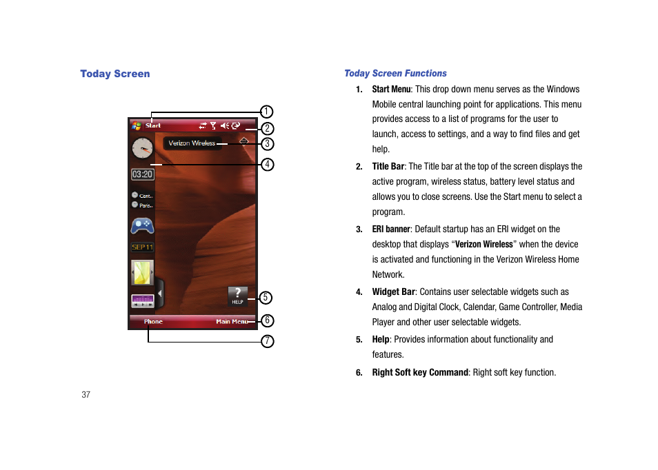 Today screen | Samsung Cell Phone User Manual | Page 40 / 209