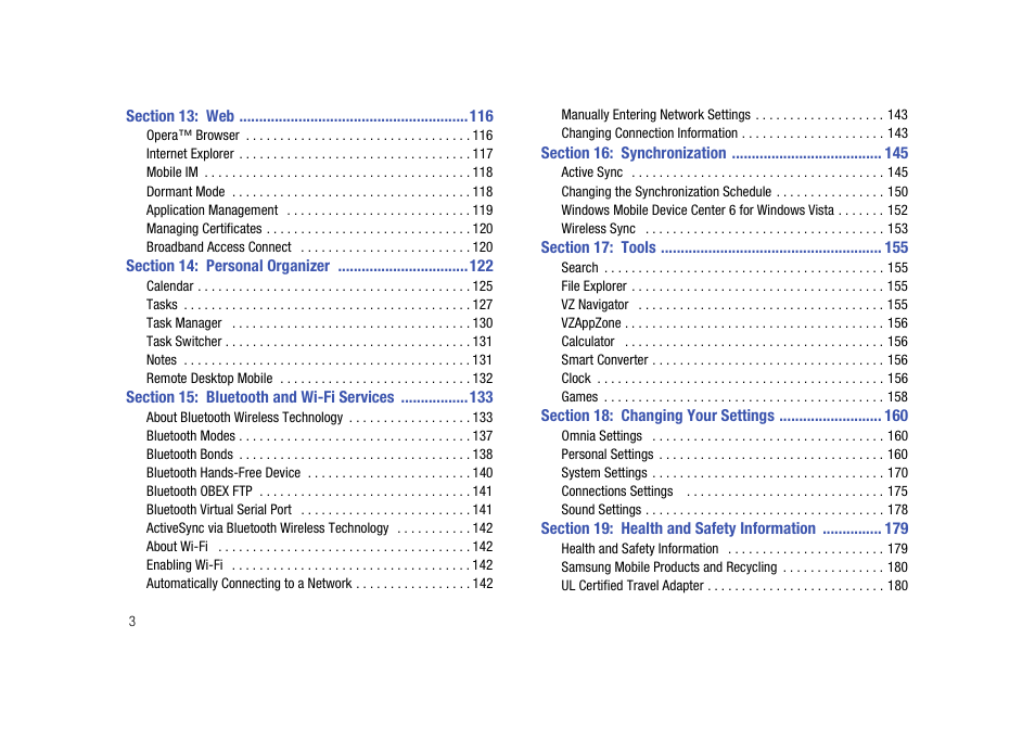 Samsung Cell Phone User Manual | Page 6 / 209