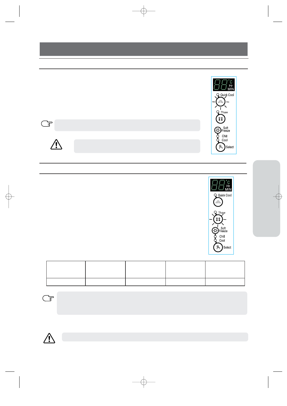 Coolselect zone, Drawer guide, Opera ting instructions | Quick cool” button “thaw” button | Samsung SRS620DW User Manual | Page 15 / 36