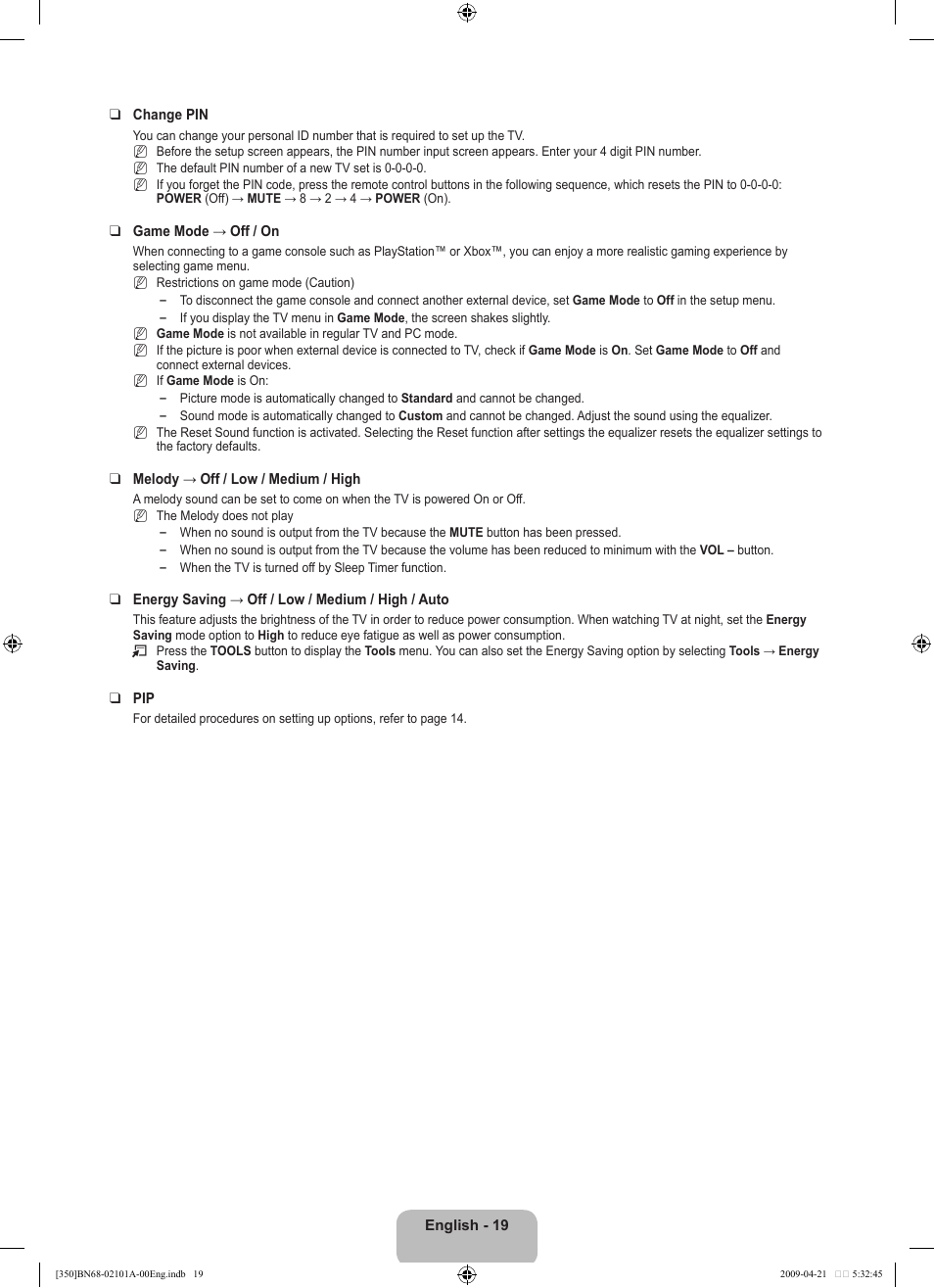 Samsung BN68-02101A-00 User Manual | Page 21 / 29