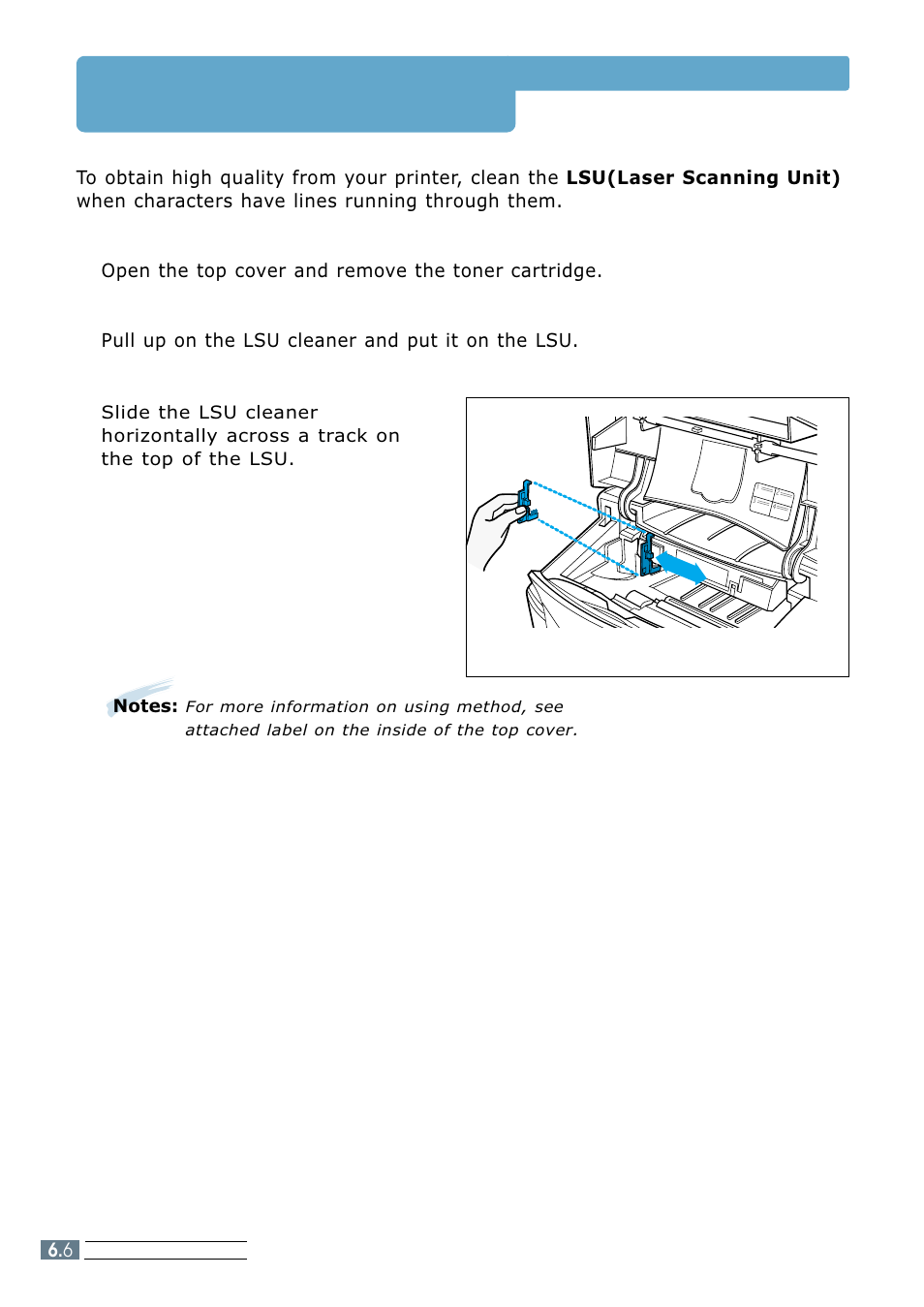 Cleaning lsu | Samsung ML 7300N User Manual | Page 101 / 174