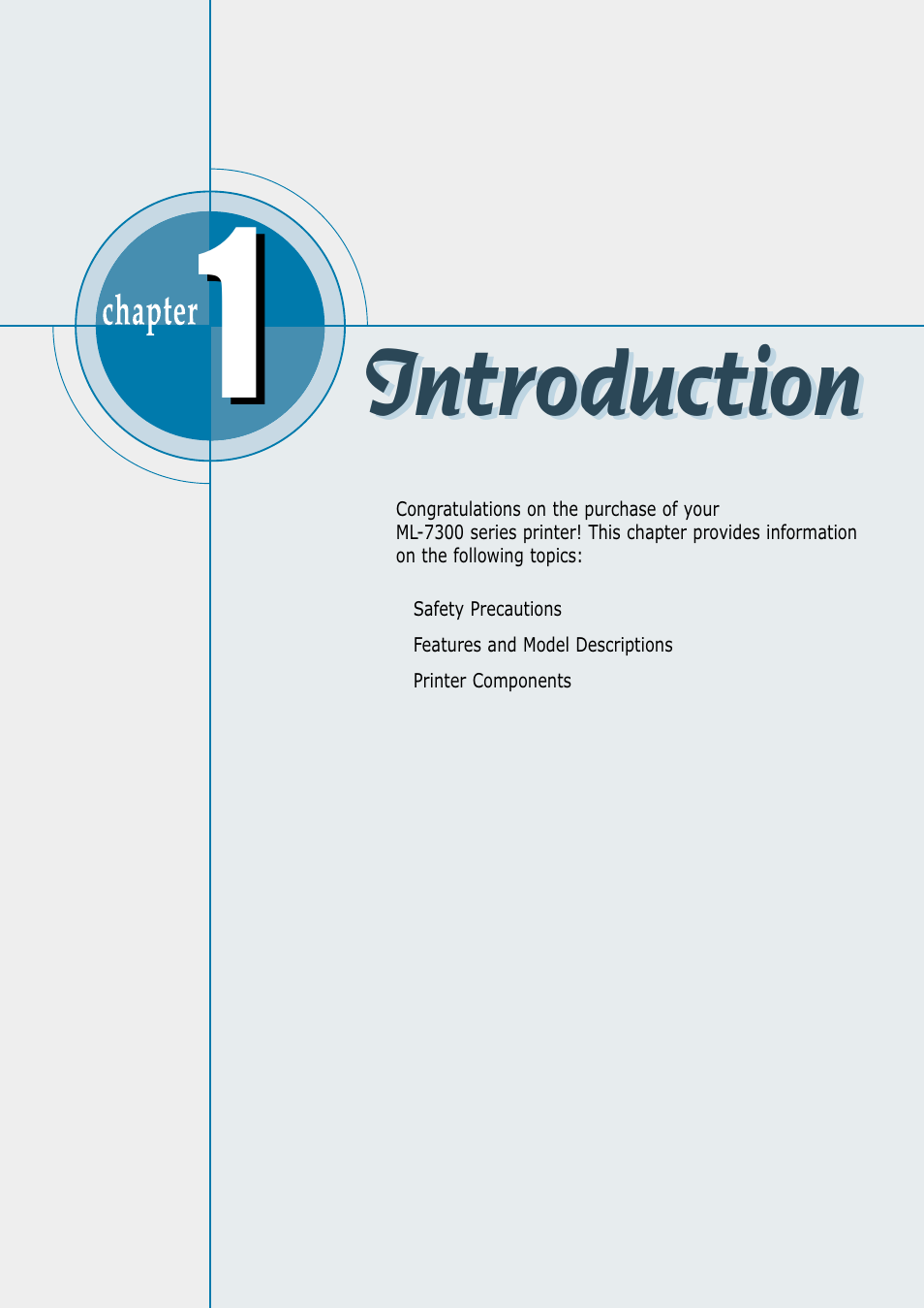 Introduction | Samsung ML 7300N User Manual | Page 13 / 174