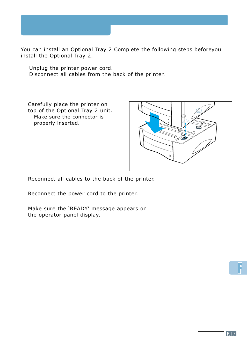 Optional tray 2 | Samsung ML 7300N User Manual | Page 160 / 174