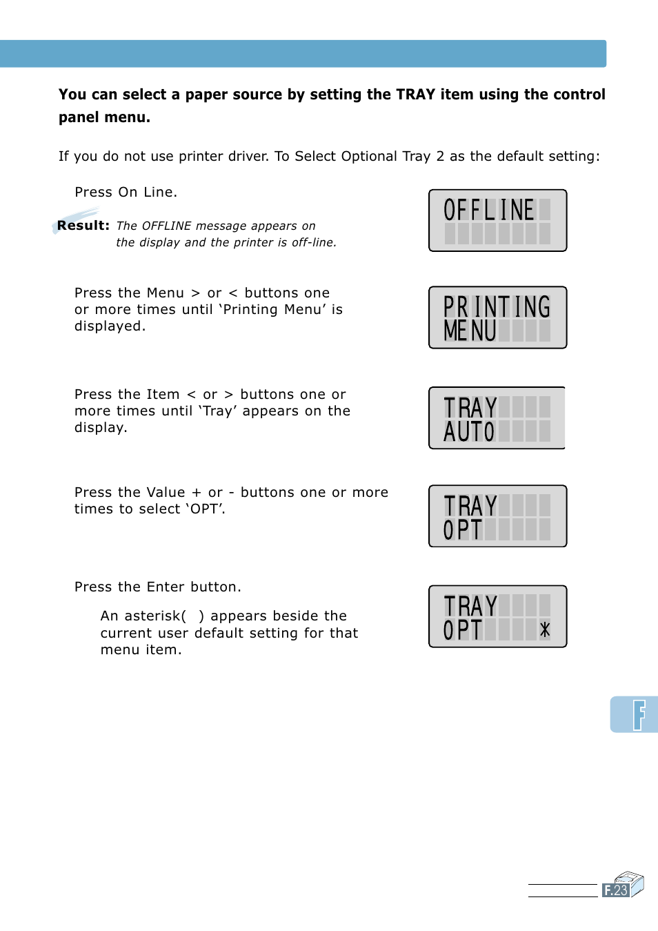 Optional tray 2 2 | Samsung ML 7300N User Manual | Page 166 / 174