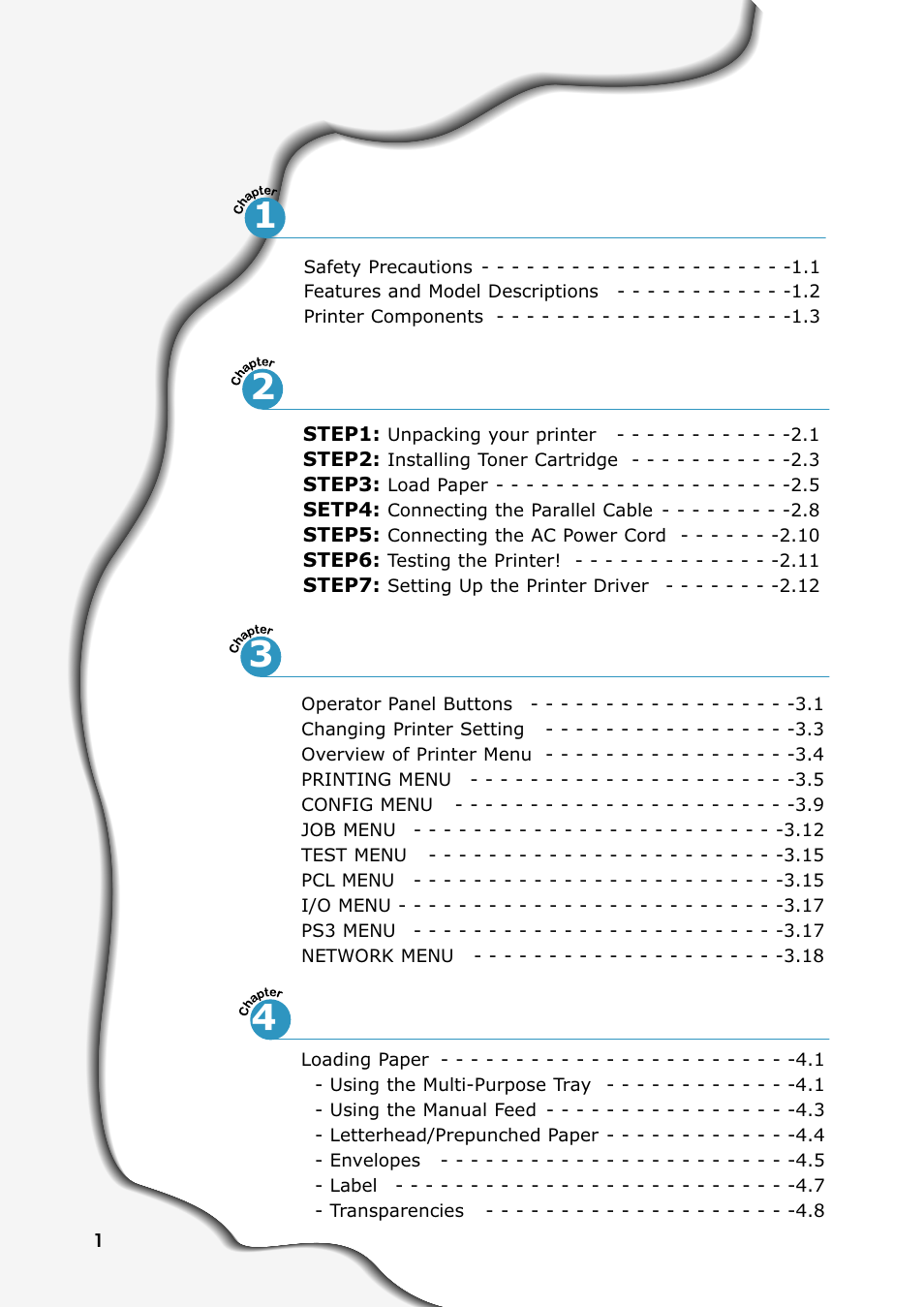 Samsung ML 7300N User Manual | Page 3 / 174