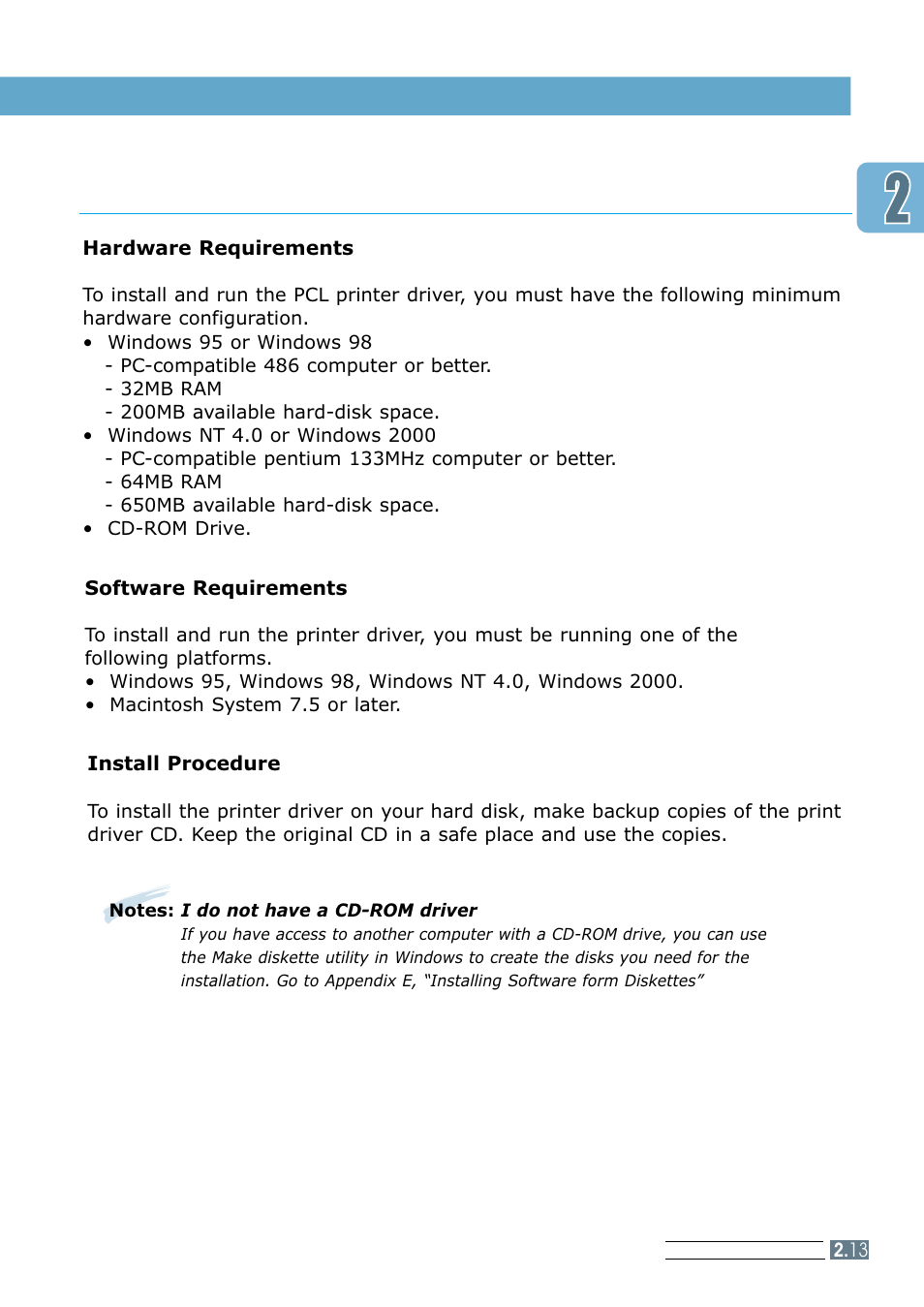 Installing the driver, Setting up the printer driver | Samsung ML 7300N User Manual | Page 30 / 174