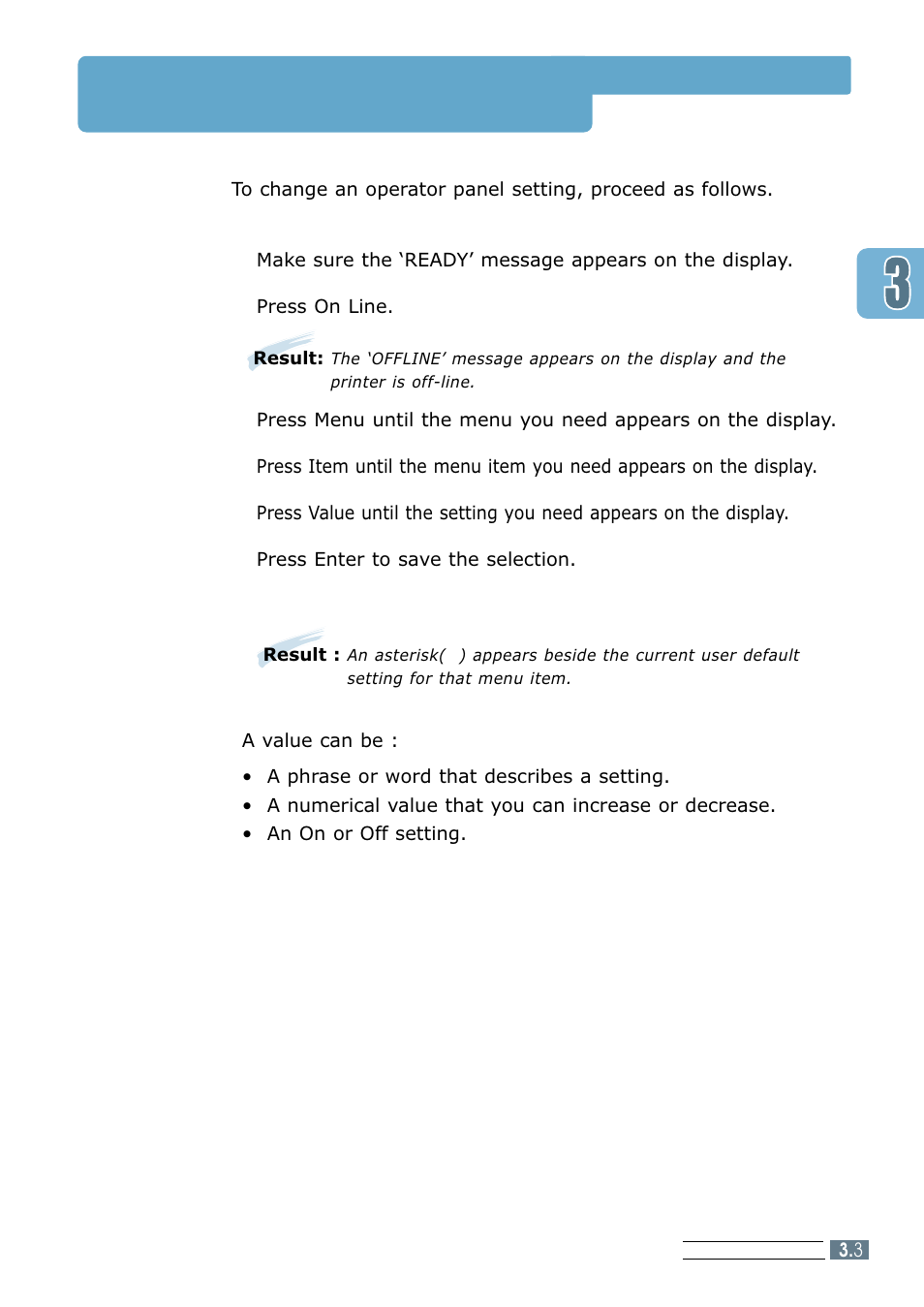 Changing printer setting | Samsung ML 7300N User Manual | Page 38 / 174