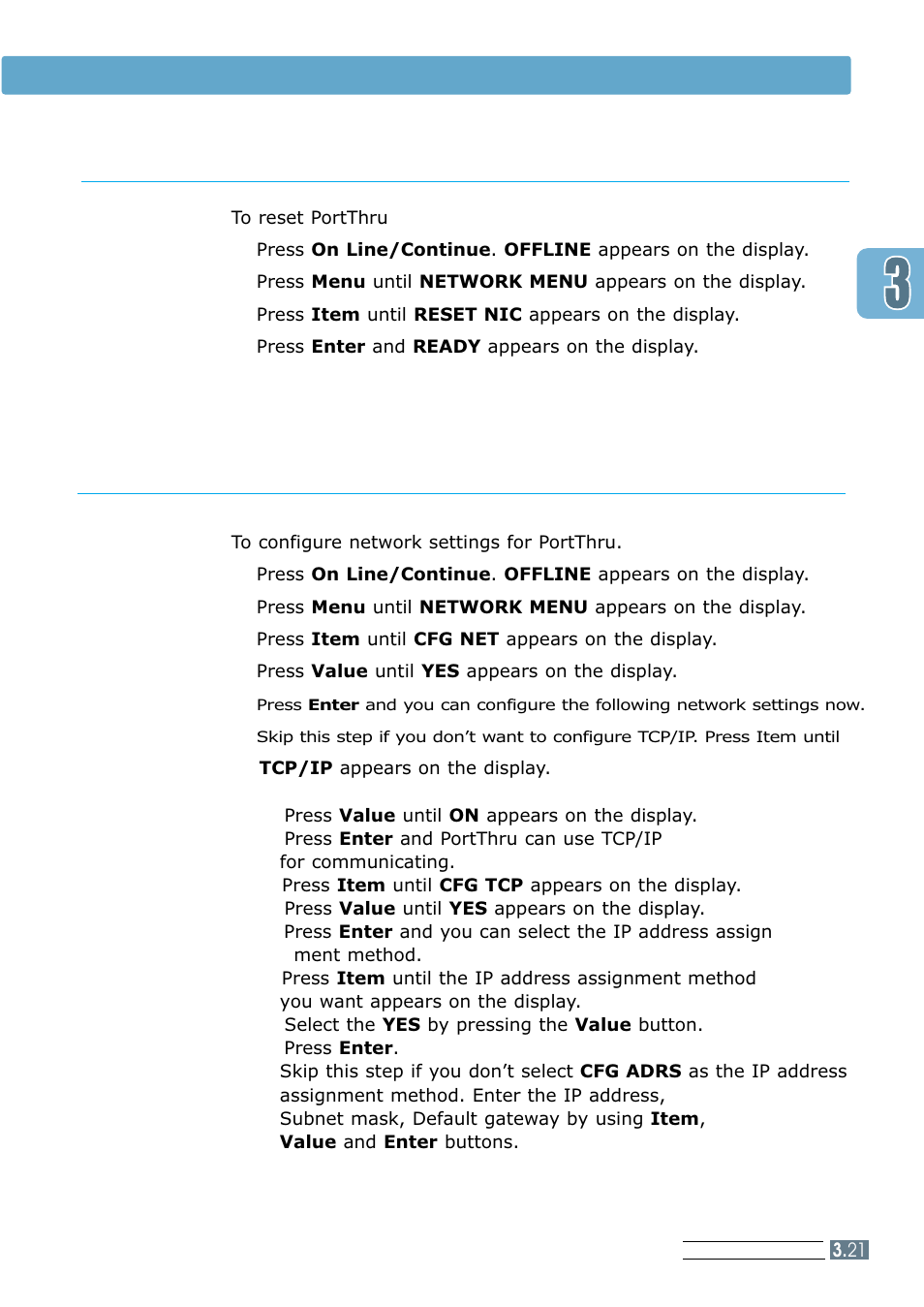 Network menu | Samsung ML 7300N User Manual | Page 56 / 174