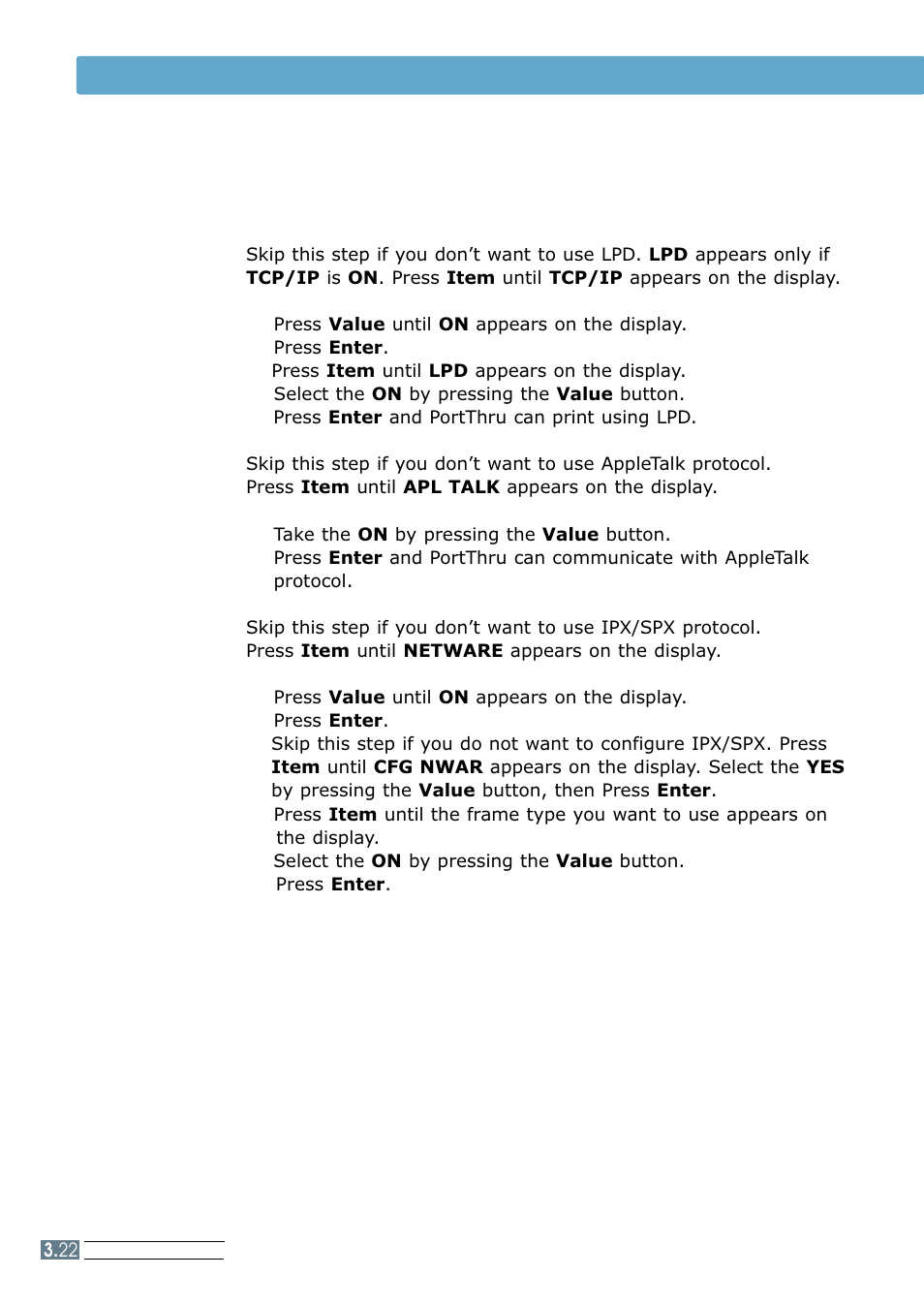 Network menu | Samsung ML 7300N User Manual | Page 57 / 174