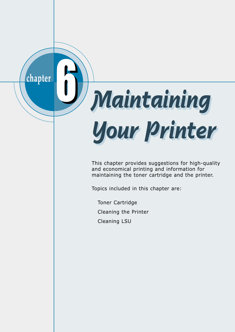 Maintaining your maintaining your printer, Maintaining your printer | Samsung ML 7300N User Manual | Page 95 / 174