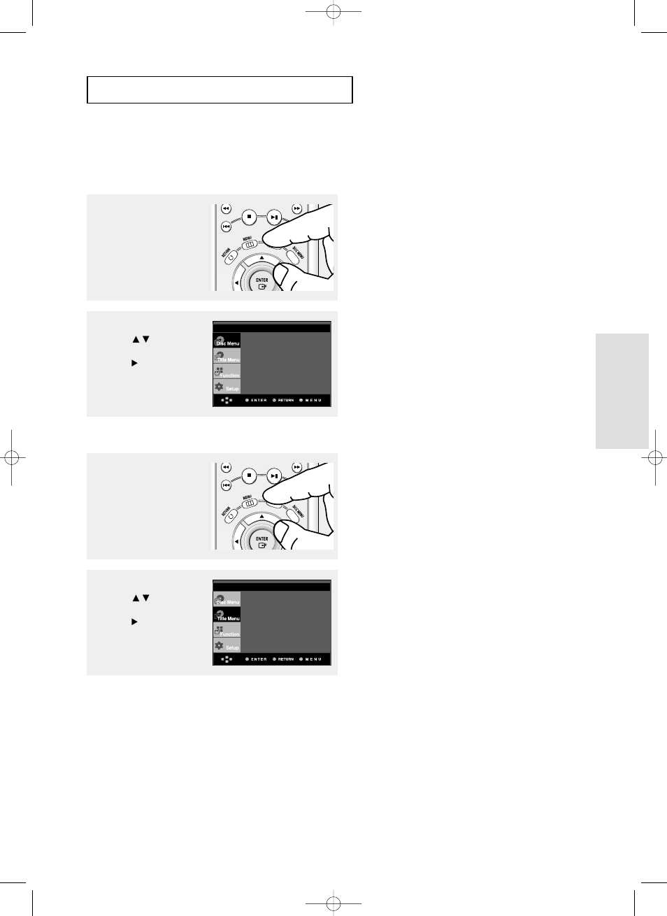 Using the disc and title menu, Basic functions b | Samsung DVD-HD850 User Manual | Page 25 / 64