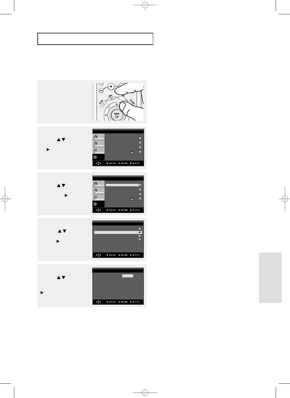 Changing setup menu c, Eng-45 | Samsung DVD-HD850 User Manual | Page 45 / 64