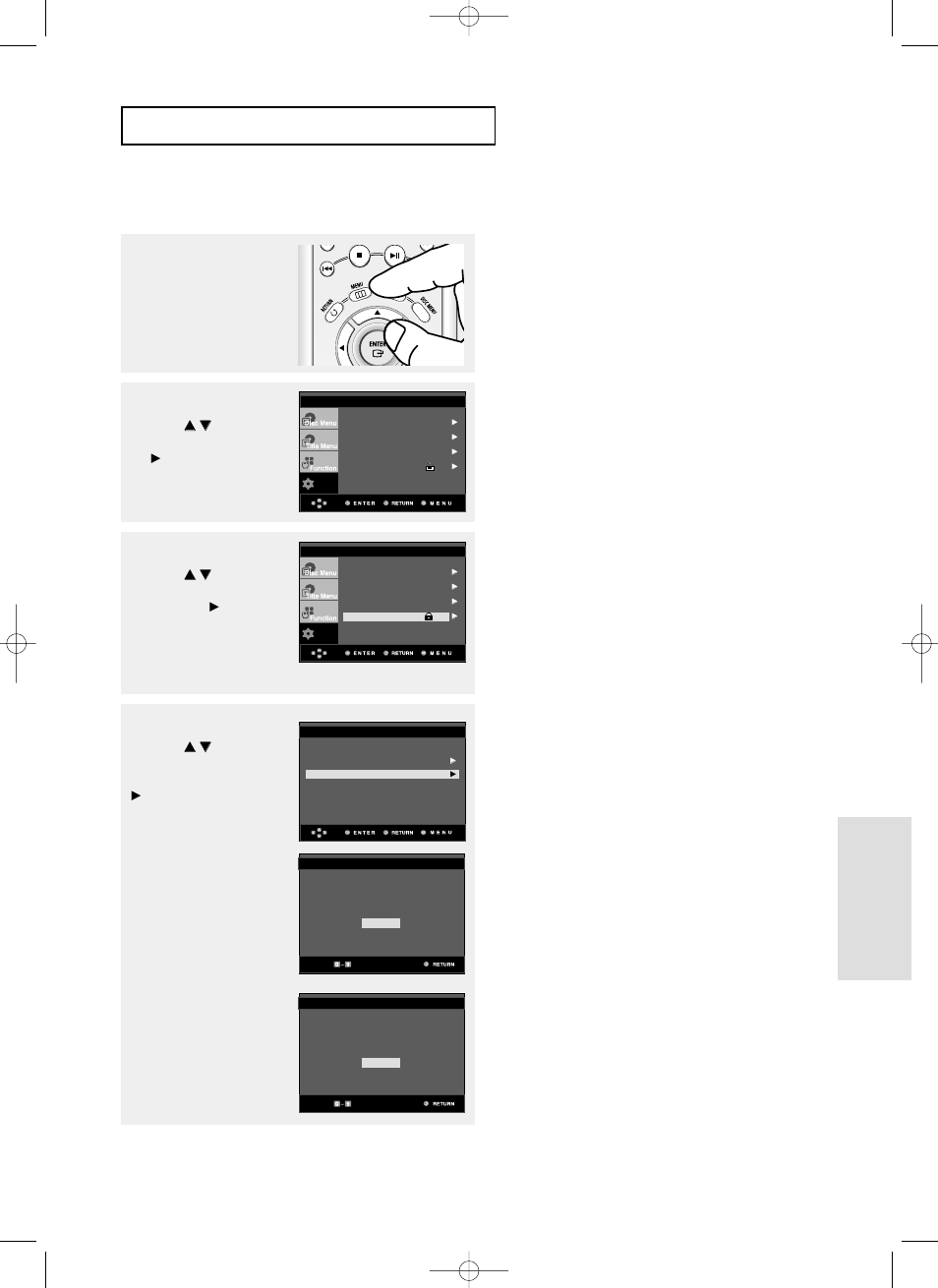 Changing setup menu c, Eng-55 | Samsung DVD-HD850 User Manual | Page 55 / 64