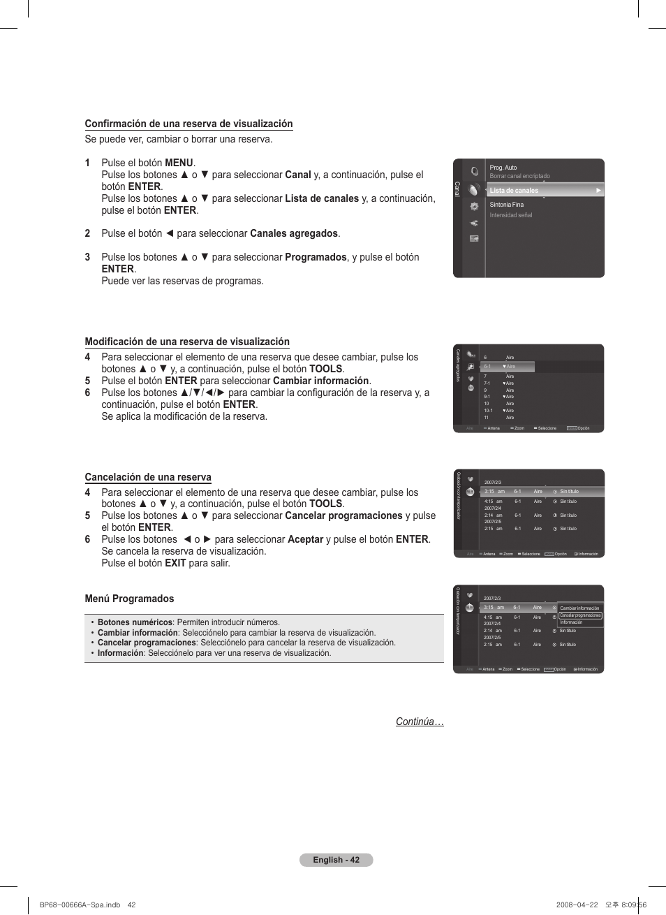 Continúa | Samsung series 510 User Manual | Page 124 / 157
