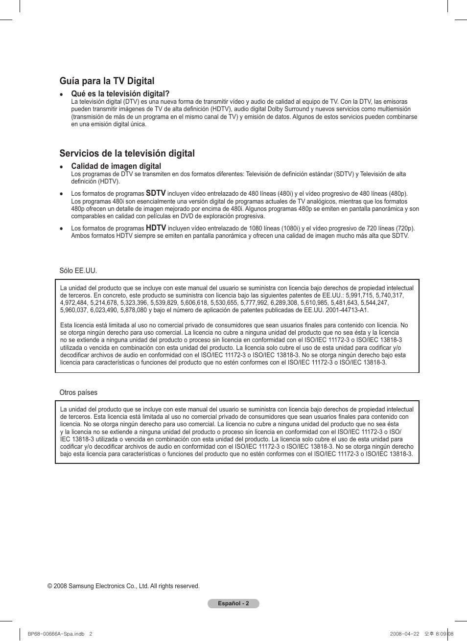 Guía para la tv digital, Servicios de la televisión digital | Samsung series 510 User Manual | Page 84 / 157