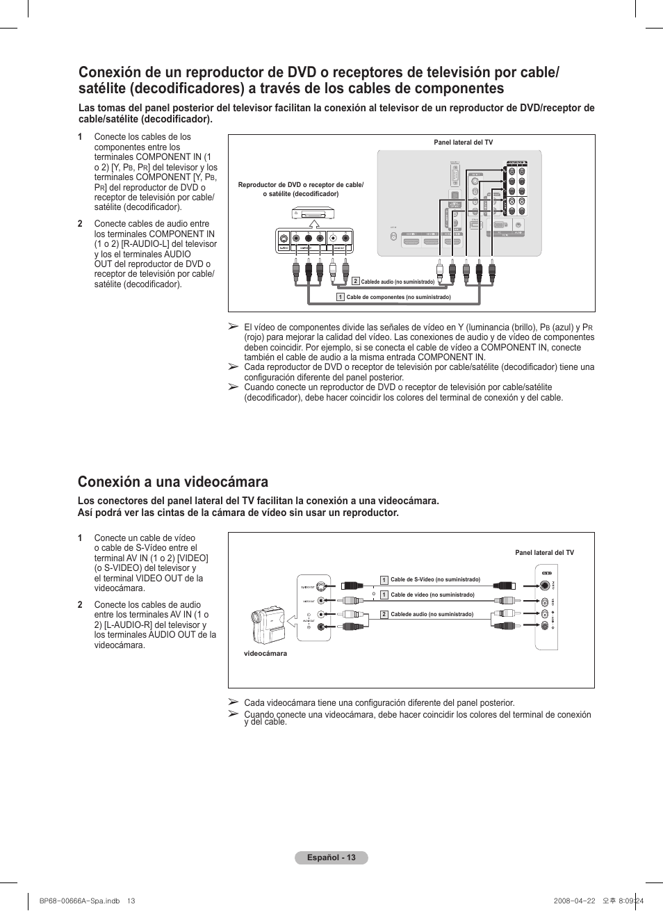 Conexión a una videocámara | Samsung series 510 User Manual | Page 95 / 157