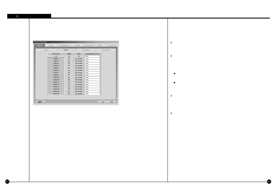 Hardware [sensor] function, Description | Samsung SPR-7416 User Manual | Page 19 / 72