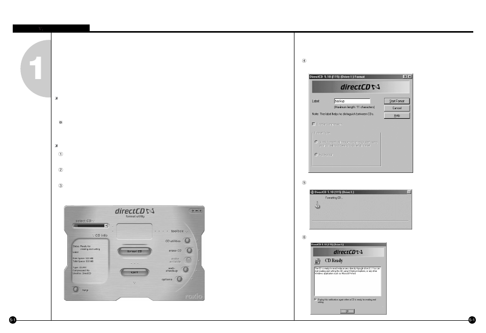 Formatting a cd using direct cd | Samsung SPR-7416 User Manual | Page 54 / 72