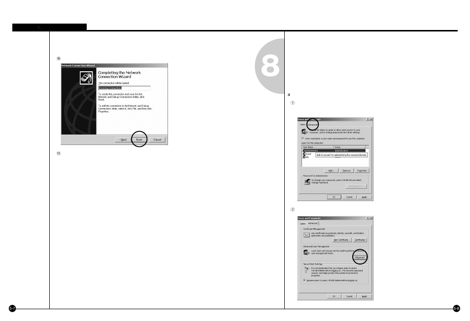 Setting guest user, password, and account options | Samsung SPR-7416 User Manual | Page 62 / 72