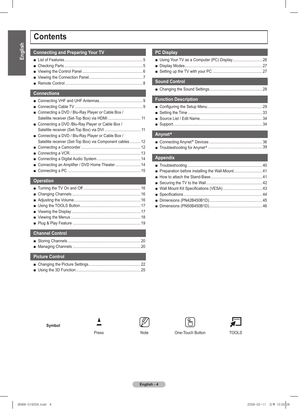 Samsung BN68-01920A-00 User Manual | Page 4 / 91