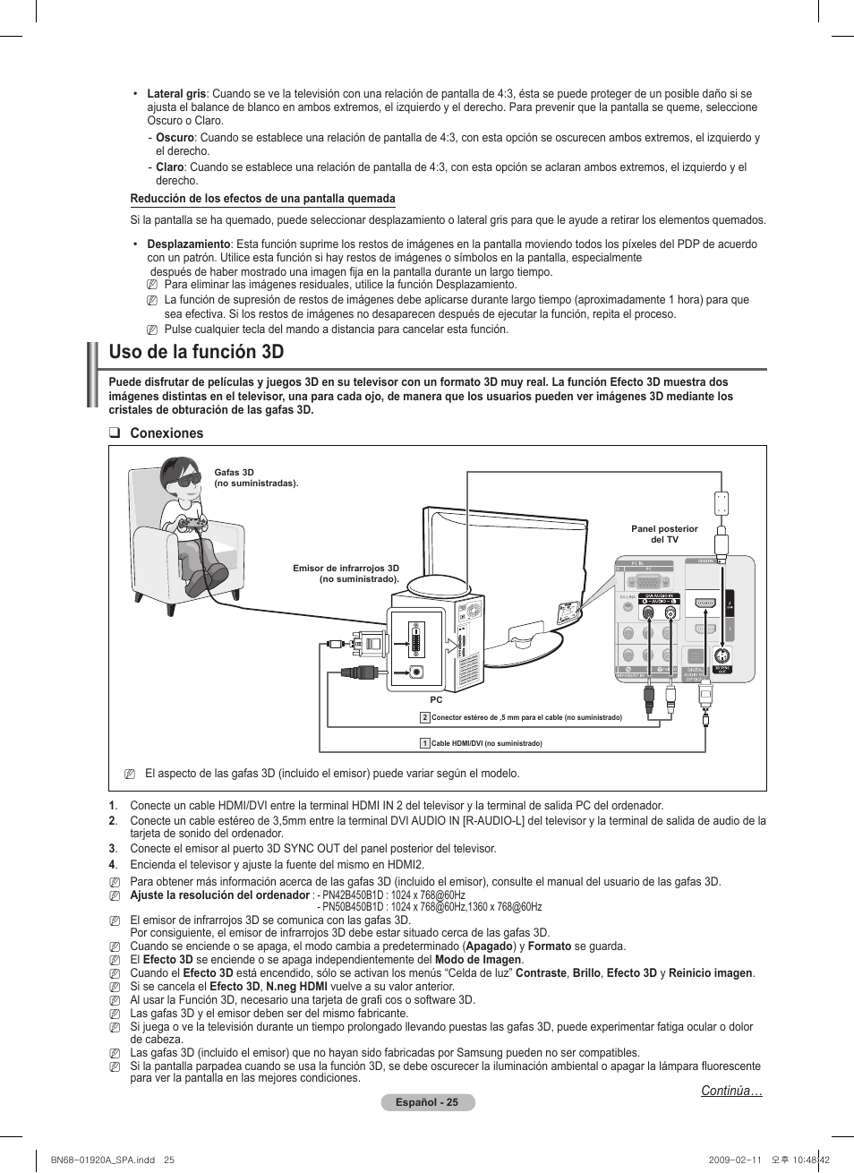 Uso de la función d, Conexiones | Samsung BN68-01920A-00 User Manual | Page 70 / 91