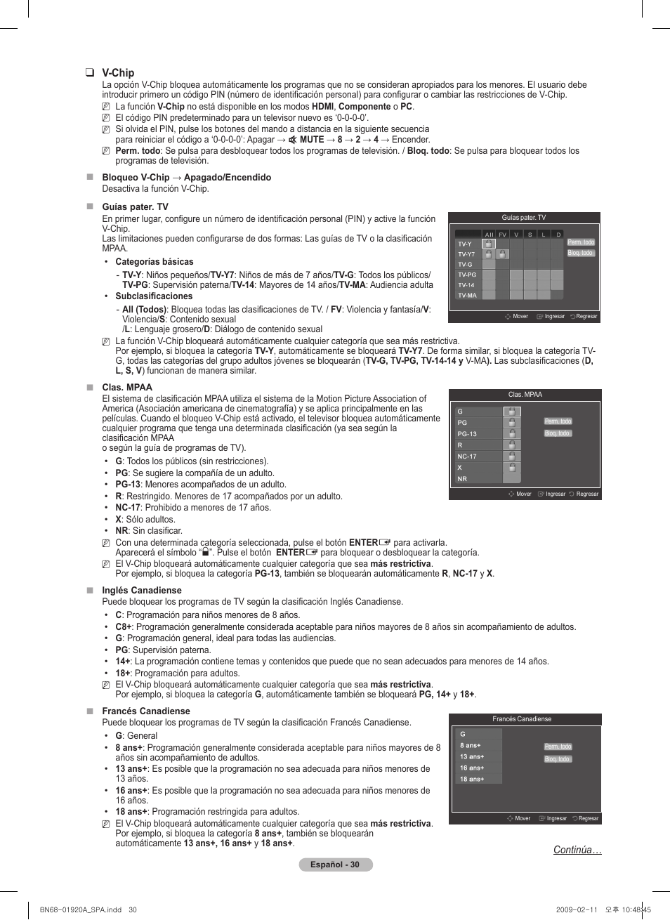 V-chip | Samsung BN68-01920A-00 User Manual | Page 75 / 91