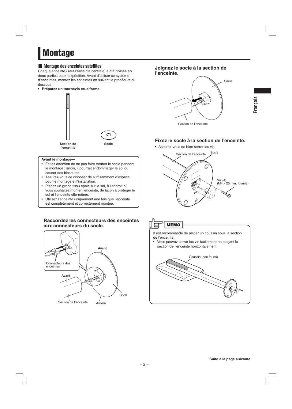 Montage | JVC SP-F303E User Manual | Page 15 / 92