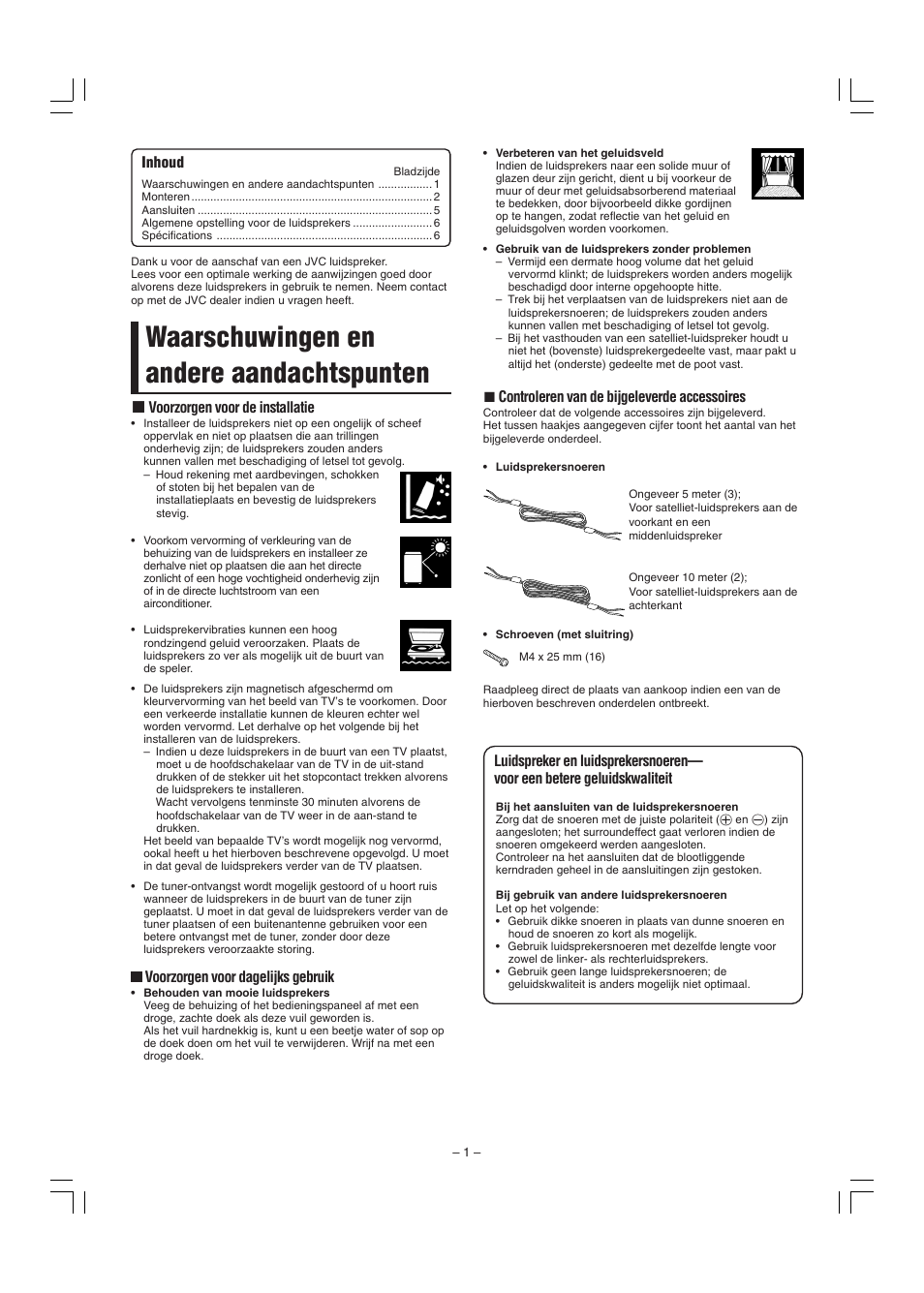 Waarschuwingen en andere aandachtspunten | JVC SP-F303E User Manual | Page 20 / 92