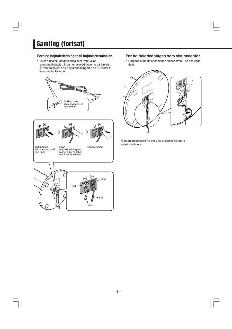 Samling (fortsat) | JVC SP-F303E User Manual | Page 46 / 92