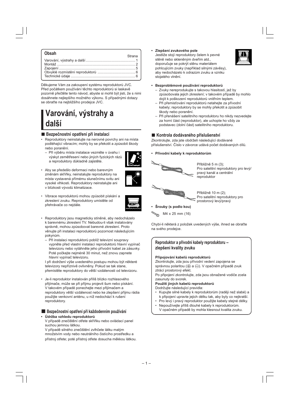 Varování, výstrahy a další | JVC SP-F303E User Manual | Page 68 / 92