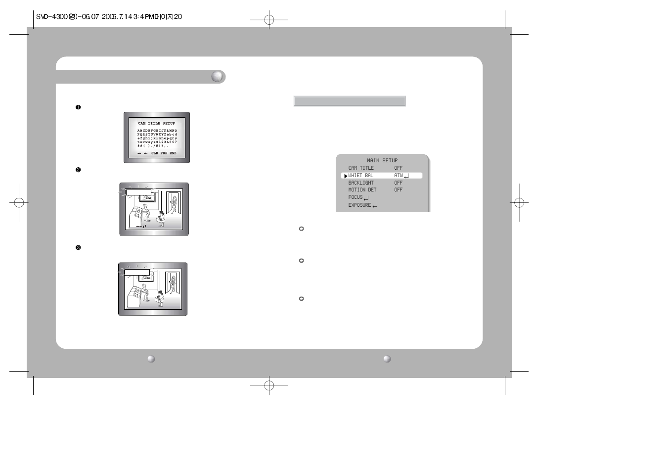 Operating your camera | Samsung SVD-4300 User Manual | Page 11 / 22